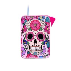 La Catrina Sigara Tabaka ve Çakmak Seti Pembe - Atomic (1)