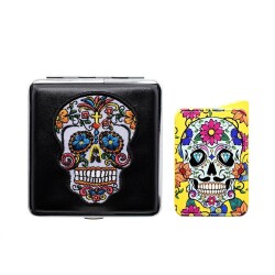 La Catrina Sigara Tabaka ve Çakmak Seti Sarı - Atomic