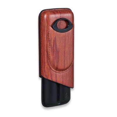 Lotus Wood Desen Deri Puro Kılıfı Kesicili 2li (62 Ring) - 1
