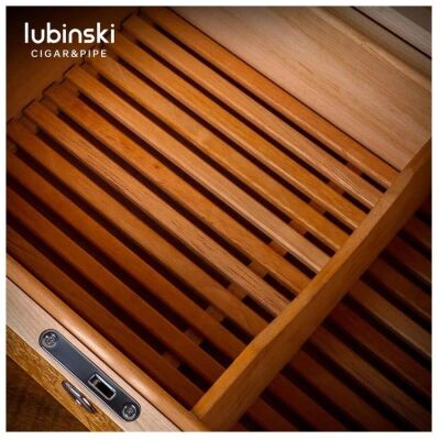 Lubinski 3D Ra Desen İspanyol Sedir Humidor Puro Kutusu 40s Cigar Spa Elektronik Puro Nemlendirme Cihazı - 4