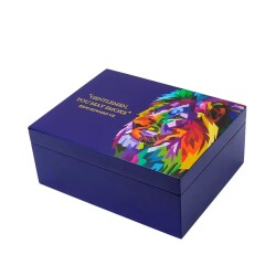 Lubinski Blue Lion Humidor Puro Kutusu Mavi Lake 40s - Lubinski