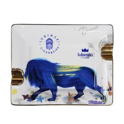 Lubinski Blue Lion Seramik Puro Küllüğü Beyaz/Gold 2li - Thumbnail