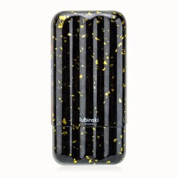 Lubinski Karbon Fiber Gold Part Puro Kılıfı Siyah 3lü (60Ring) - Lubinski