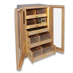 Lubinski İtaly 4 Çekmeceli Işıklı Puro Kutusu Abanoz 200's - 3