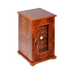 Lubinski İtaly 7 Çekmeceli Humidor Puro Kutusu Karaağaç 200's - Lubinski İtaly