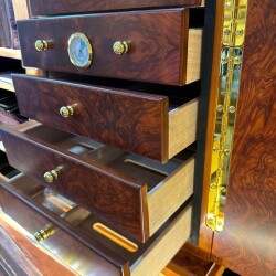 Lubinski İtaly 7 Çekmeceli Humidor Puro Kutusu Karaağaç 200's - 3