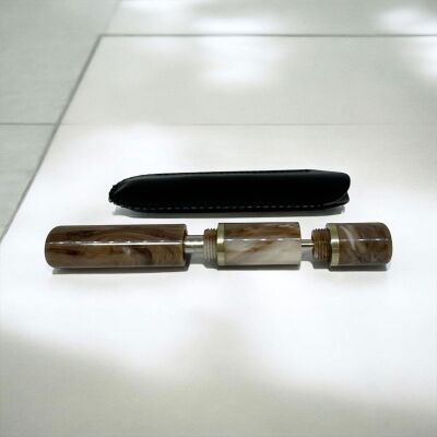 Lubinski İtaly Akrilik Lüks Pipo Karıştırıcı Seti 3lü Bej - 2