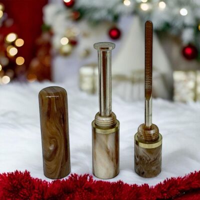 Lubinski İtaly Akrilik Lüks Pipo Karıştırıcı Seti 3lü Bej - 3