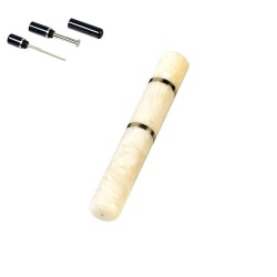 Lubinski İtaly Akrilik Lüks Pipo Karıştırıcı Seti 3lü Beyaz - Lubinski İtaly