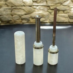 Lubinski İtaly Akrilik Lüks Pipo Karıştırıcı Seti 3lü Beyaz - 3