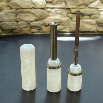 Lubinski İtaly Akrilik Lüks Pipo Karıştırıcı Seti 3lü Beyaz - 3