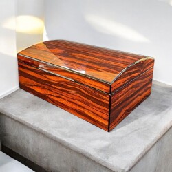 Lubinski İtaly Bombeli Humidor Puro Kutusu Maun 100's - Lubinski İtaly (1)