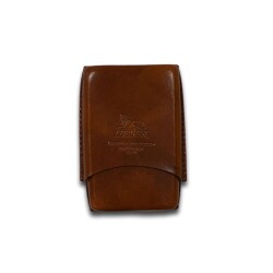 Lubinski İtaly Deri Toscanello Puro Kılıfı Düz Kahve 4lü - 1