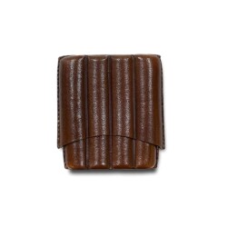 Lubinski İtaly Deri Toscanello Puro Kılıfı Oluklu Kahve 4lü - Lubinski İtaly