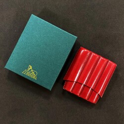 Lubinski İtaly Deri Toscanello Puro Kılıfı Oluklu Kırmızı 4lü - Lubinski İtaly (1)