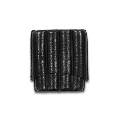 Lubinski İtaly Deri Toscanello Puro Kılıfı Oluklu Siyah 4lü - 1