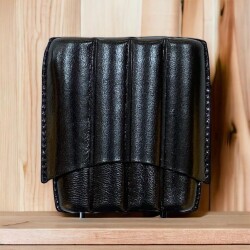 Lubinski İtaly Deri Toscanello Puro Kılıfı Oluklu Siyah 4lü - Lubinski İtaly (1)