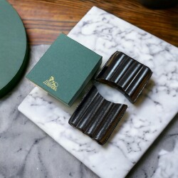 Lubinski İtaly Deri Toscanello Puro Kılıfı Oluklu Siyah 4lü - 4