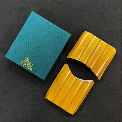 Lubinski İtaly Deri Toscanello Puro Kılıfı Oluklu Taba 4lü - 3