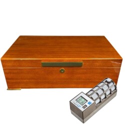 Lubinski İtaly Grande Humidor Puro Kutusu Sapelli 150's Cigar Spa Elektronik Puro Nemlendirme Cihazı - 1