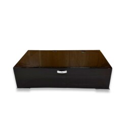 Lubinski İtaly Humidor Puro Kutusu Parlak Kahve 70's - Lubinski İtaly