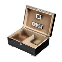 Lubinski İtaly Humidor Puro Kutusu Piano Parlak Siyah 40's - Lubinski İtaly (1)