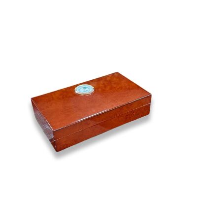 Lubinski İtaly Mini Humidor Puro Kutusu Abanoz 5's - 1