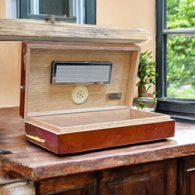 Lubinski İtaly Mini Humidor Puro Kutusu Abanoz 5's - 2