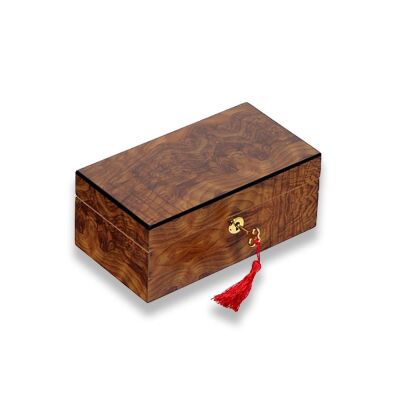 Lubinski İtaly Mini Humidor Puro Kutusu Ceviz 10's - 1