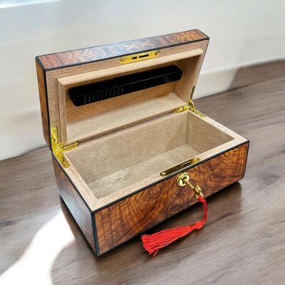 Lubinski İtaly Mini Humidor Puro Kutusu Ceviz 10's - 2