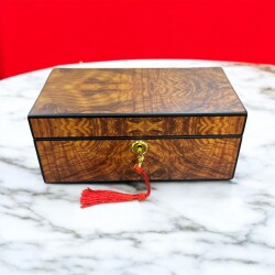 Lubinski İtaly Mini Humidor Puro Kutusu Ceviz 10's - 3