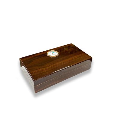 Lubinski İtaly Mini Humidor Puro Kutusu Ceviz 5's - 1