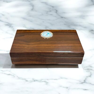 Lubinski İtaly Mini Humidor Puro Kutusu Ceviz 5's - 3