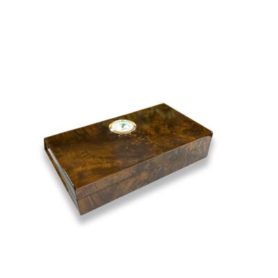 Lubinski İtaly Mini Humidor Puro Kutusu Kahve 5's - 1