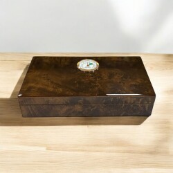 Lubinski İtaly Mini Humidor Puro Kutusu Kahve 5's - 3