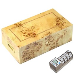 Lubinski İtaly Sedir Humidor Puro Kutusu Mapa Kavak 200's CigarSpa Elektronik Nemlendirme - Lubinski