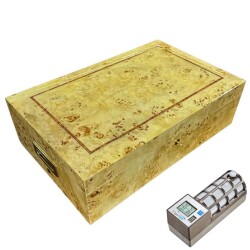 Lubinski İtaly Sedir Humidor Puro Kutusu Mapa Kavak 300's CigarSpa Elektronik Nemlendirme - Lubinski