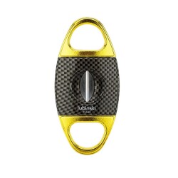 Lubinski Karbon Desen Metal V Puro Kesici Gold 60 Ring - Lubinski