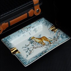 Lubinski Leopard Porselen Puro Küllüğü Gold 2li - Thumbnail