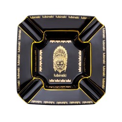 Lubinski Lion Porselen Puro Küllüğü Siyah/Gold 2li - Thumbnail