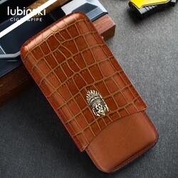 Lubinski Logolu Croco Deri Puro Kılıfı Kahve 3lü (60Ring) - Thumbnail