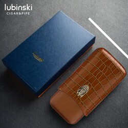 Lubinski Logolu Croco Deri Puro Kılıfı Kahve 3lü (60Ring) - Thumbnail