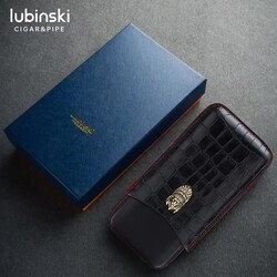 Lubinski - Lubinski Logolu Croco Deri Puro Kılıfı Siyah 3lü (60Ring) (1)