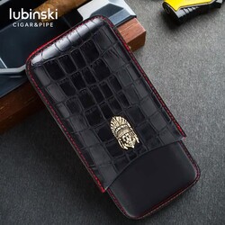 Lubinski Logolu Croco Deri Puro Kılıfı Siyah 3lü (60Ring) - Thumbnail