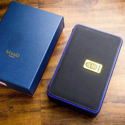 Lubinski Mavi Çizgili Puro Taşıma Seyahat Çantası - 3