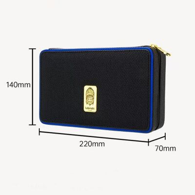 Lubinski Mavi Çizgili Puro Taşıma Seyahat Çantası - 4