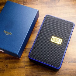 Lubinski Mavi Çizgili Puro Taşıma Seyahat Çantası - 3