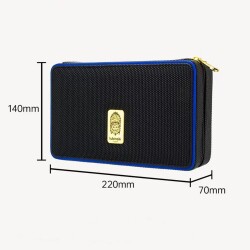 Lubinski Mavi Çizgili Puro Taşıma Seyahat Çantası - 4