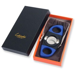 Lubinski - Lubinski Plastik Standlı Puro Kesici Siyah/Mavi 60 Ring (1)
