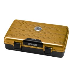 Jifeng Seyahat Tipi Puro Kutusu Humidor Gold (10Cigar) - Jifeng